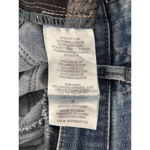 Wit & Wisdom 'Ab' solution Retro Denim Bermuda Shorts in Blue - Sz 2 - Picture 6 of 7